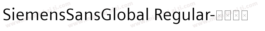 SiemensSansGlobal Regular字体转换